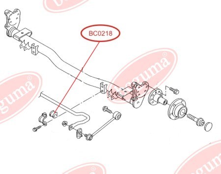 Подушка (втулка) заднего стабилизатора VW Caddy 03-