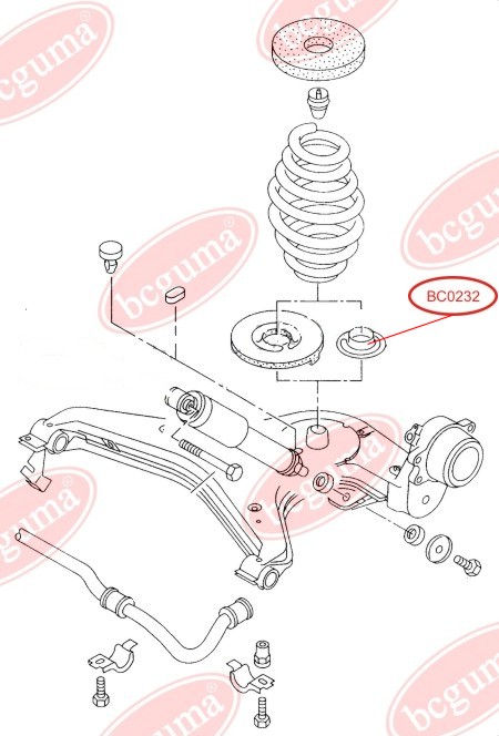 Подушка задней пружины, нижняя VW Т4 91-03 (нижняя)
