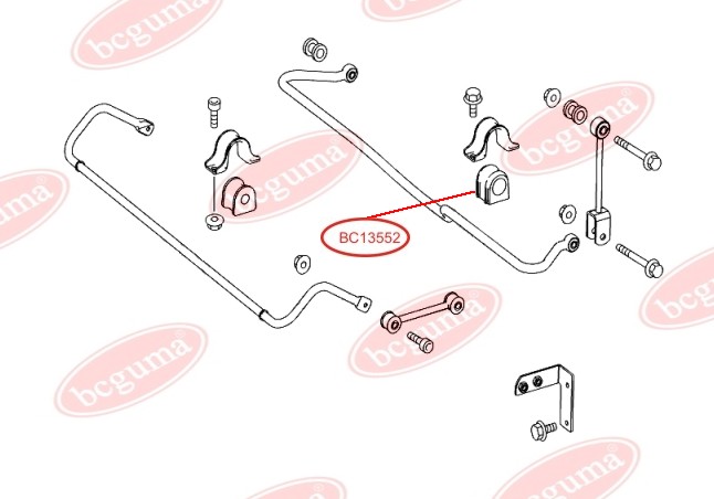 Подушка (втулка) заднего стабилизатора MB Sprinter/VW Crafter 06- (d=15mm)