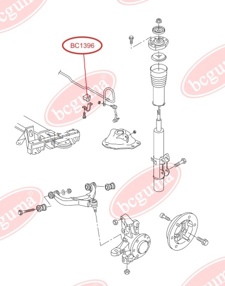 Подушка переднего стабилизатора MB Sprinter/VW Crafter (d=23)