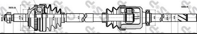 Полуось передняя 2.5-2.8dTi, R