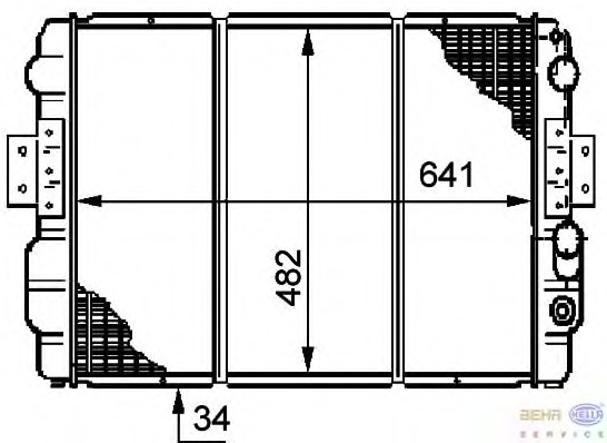 Радиатор водяного охлаждения 645x480x48