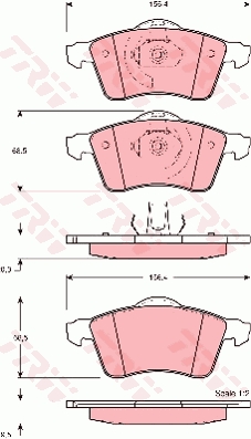 Колодки передние R15 с 1996-2003 тип ATE